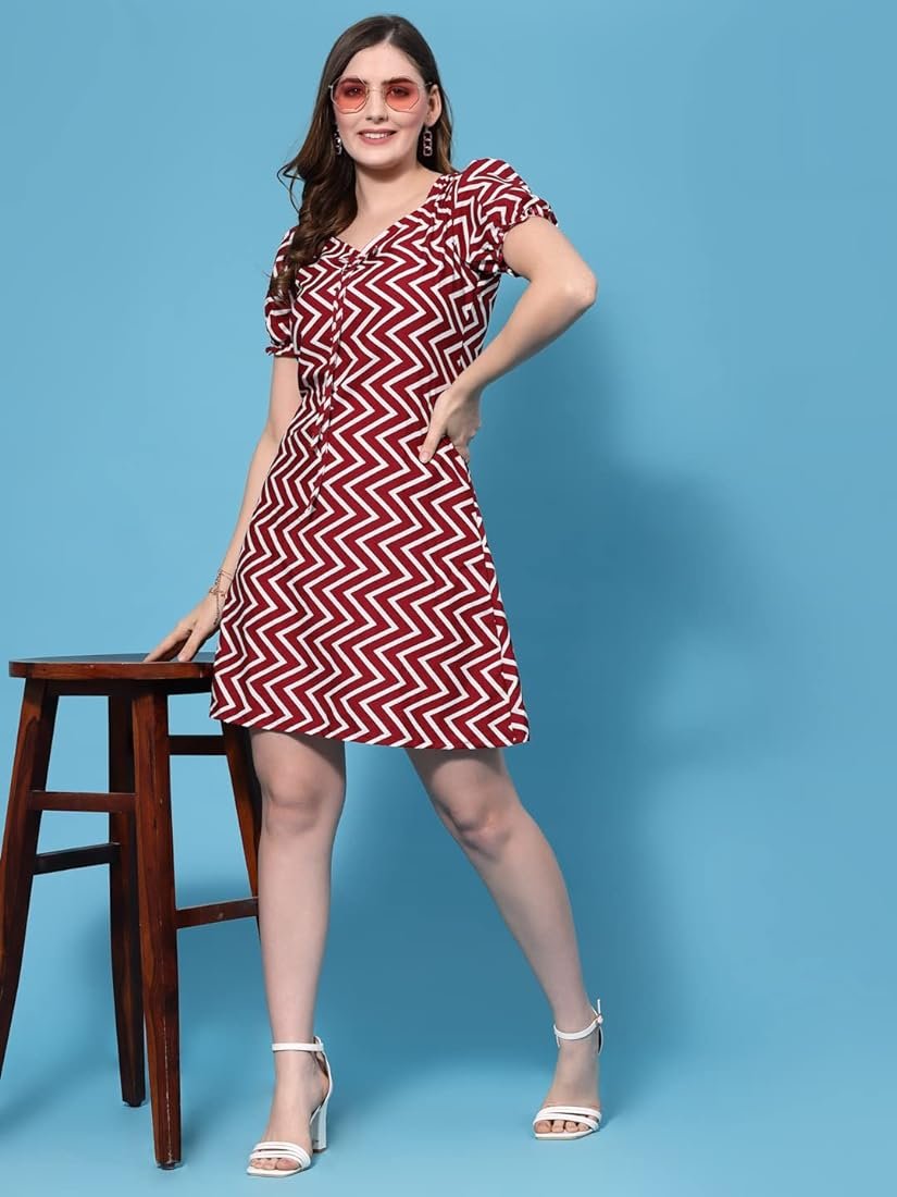 Glamour Crepe A-line Flare Dress