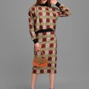 Maroon Geometric Co-Ords